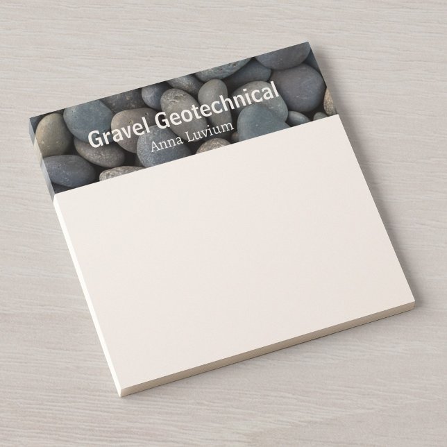 Professional Geologic Consulting Gravel Post-it Notes (Desk View)