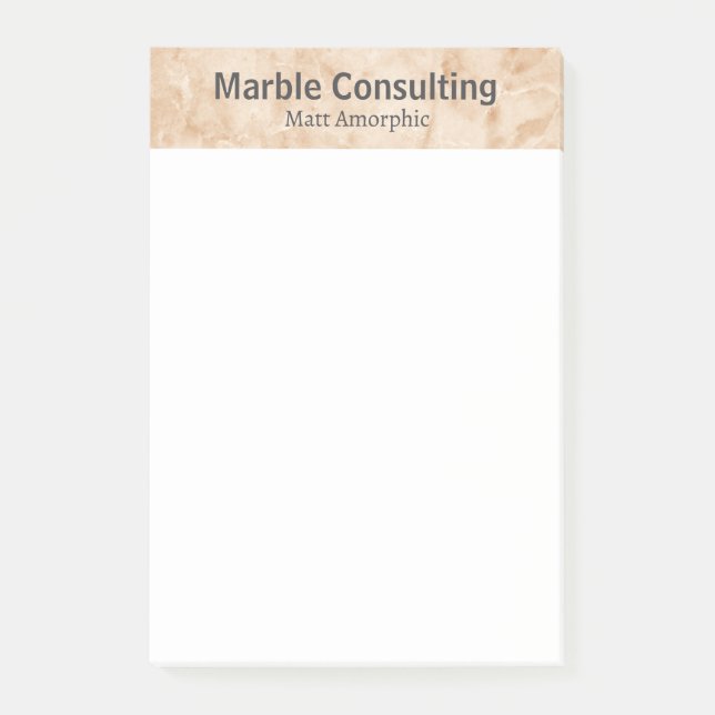 Professional Geologic Consulting Marble Post-it Notes (Front)