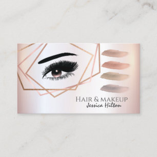 Professional geometrical makeup eye brush strokes business card