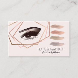 Professional geometrical makeup eye brush strokes business card