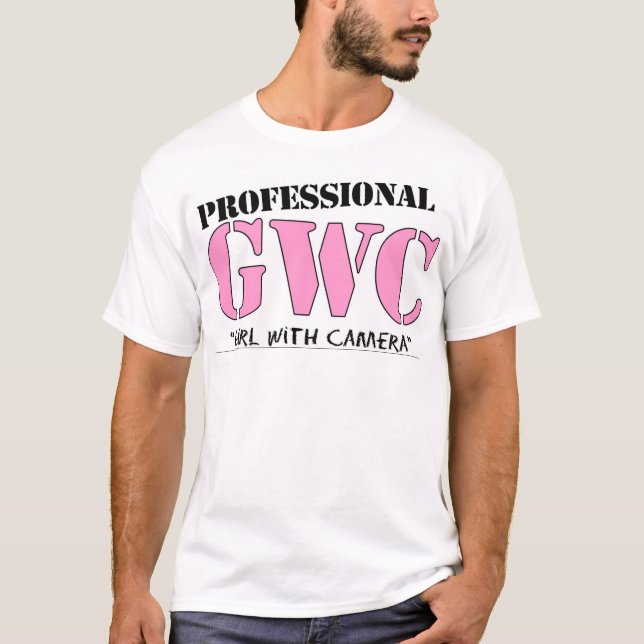 Professional Girl With Camera T-Shirt (Front)