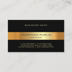 Professional Glamour Gold Light Elegant Plain Luxe Business Card