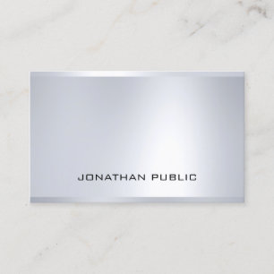 Professional Glamour Silver Modern Fashionable Business Card