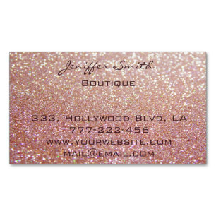 Professional glamourous elegant glittery 	Magnetic business card
