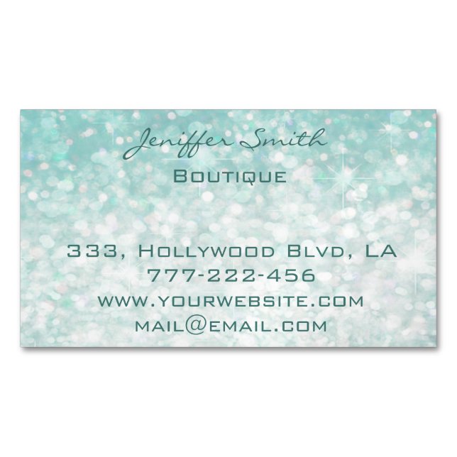 Professional glamourous elegant modern plain bokeh 	Magnetic business card (Front)