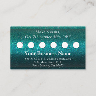 Professional Glitter Trendy Modern Elegant Salon A Appointment Card