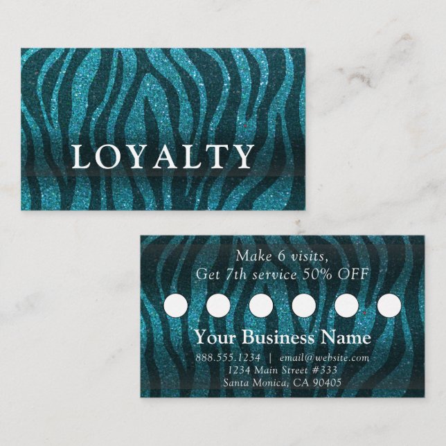 Professional Glitter Trendy Modern Elegant Salon   Appointment Card (Front/Back)