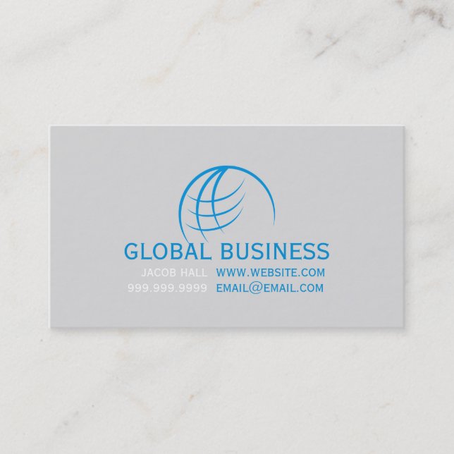 Professional Globe Earth Business Card (Front)