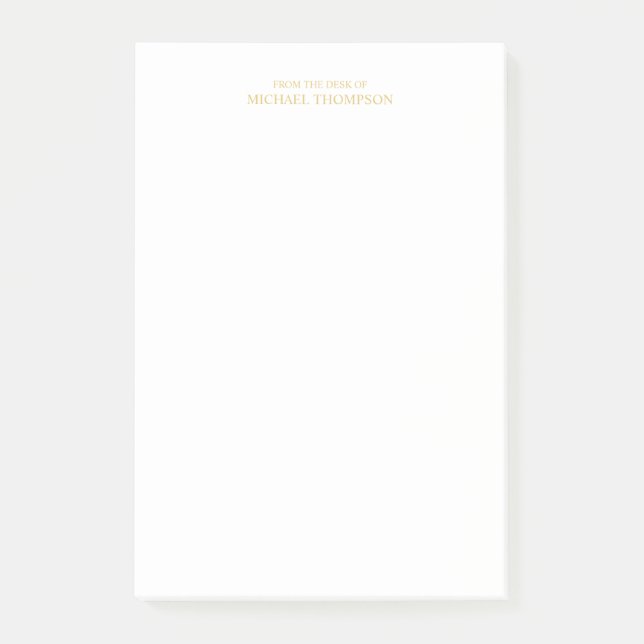 Professional Gold and White Post-it Notes (Front)