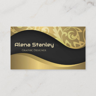 Professional Gold Black Classy Business Card