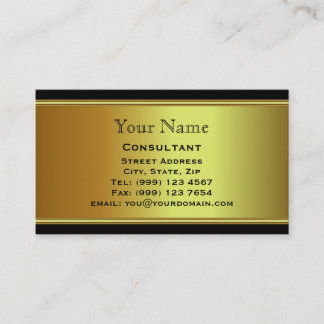 Professional gold business card