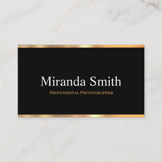 Professional Gold Business Card (Front)