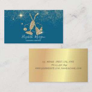 Professional Gold Confetti Vacuum cleaner,Broom Business Card