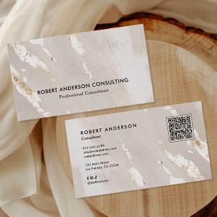 Professional Gold Foil QR Code & Social Media Business Card