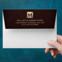 Professional Gold Initial Logo Return Address