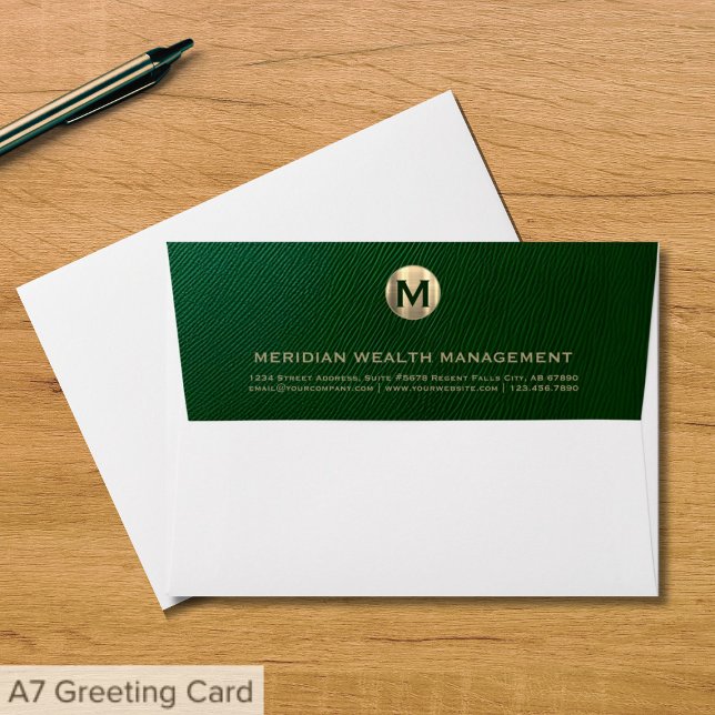 Professional Gold Initial Logo Return Address Envelope (Creator Uploaded)