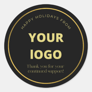 Professional Gold Logo Promotional Thank You Classic Round Sticker