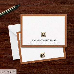 Professional Gold Monogram Card