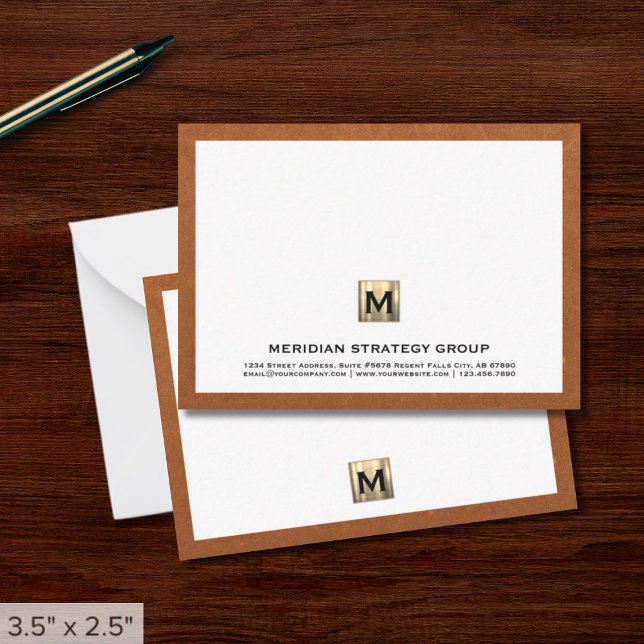 Professional Gold Monogram Card (Creator Uploaded)