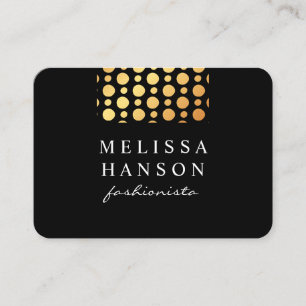 Professional Gold Polka Dots Business Card