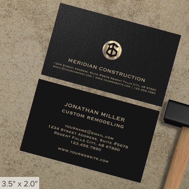 Professional Gold Roofing Construction Business Card (Creator Uploaded)