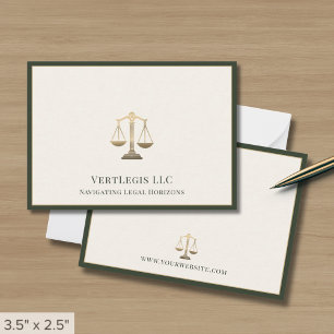 Professional Gold Scales of Justice Logo Card