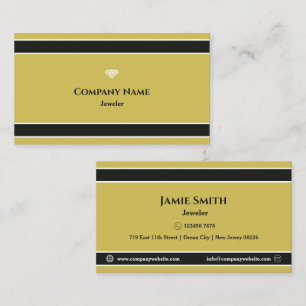 Professional Golden Yellow Jeweller Business Card