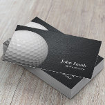 Professional Golf Instructor Business Card<br><div class="desc">Professional Golf Ball Dark Texture Golf Business Cards.</div>