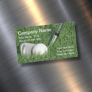 Professional Golf Lessons Magnetic Business Card