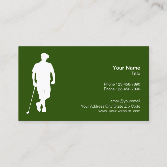 Professional Golf Theme Business Card (Front)