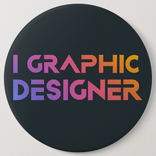 Professional Graphic Designer  6 Cm Round Badge (Front)