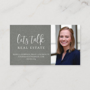 Professional Gray Kraft Paper Real Estate  Business Card