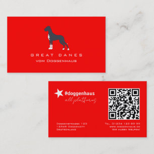 Professional Great Dane Business Card