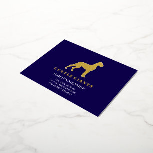 Professional Great Dane Kennel  Foil Holiday Postcard