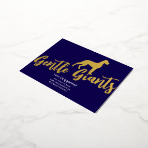 Professional Great Dane Kennel Foil Holiday Postcard