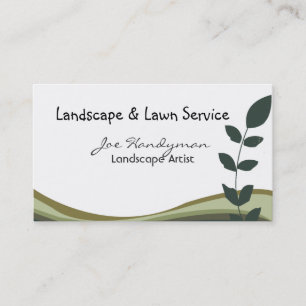 Professional, Green Branch, Landscape Nature Business Card