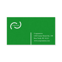 Professional green linen texture business cards