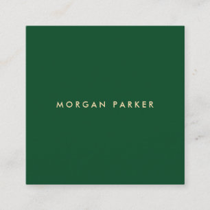 Professional Green Modern Simple Square Business Card