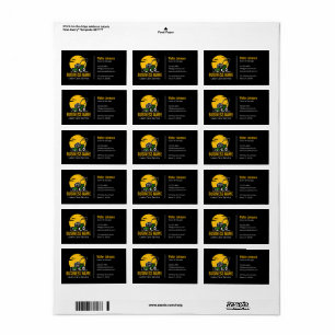 Professional Green Mowing Service Yellow Sun Label