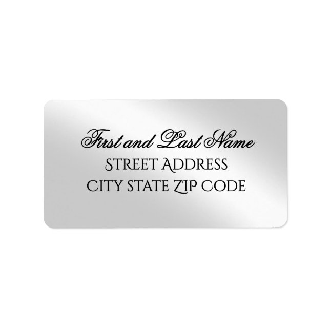 Professional Greetings Silver Return Address Label (Front)
