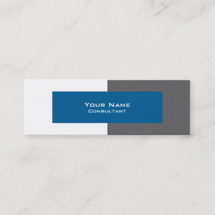 Professional Grey and Blue Business Card Template