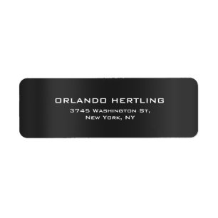 Professional Grey Background Simple Plain Elegant Return Address Label