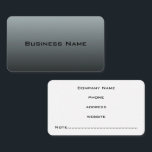 Professional Grey Business Card<br><div class="desc">A grey colour scheme decorates this professional business card. Customise this modern business card to suit your needs. Change the text, font size, etc... Add or delete text. The design is from original art. Use this professional business card for an attorney, dentist, technology, software, contractor, construction, barber, cosmetologist, appointments, hair...</div>