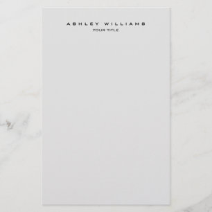 Professional grey modern plain unique stationery