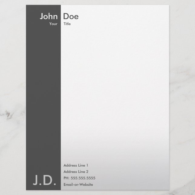 professional greys letterhead design (Front)