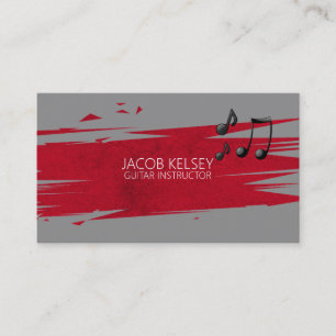 Professional Guitar Music Instructor, Lessons Business Card