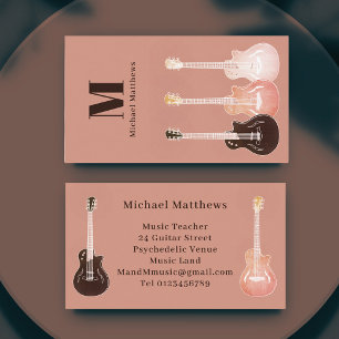 Professional Guitar Musician Music Teacher  Business Card