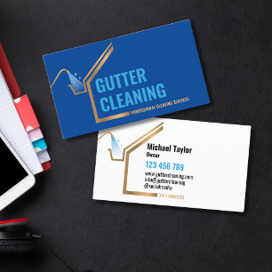 Professional Gutter Installation Cleaning Service Business Card