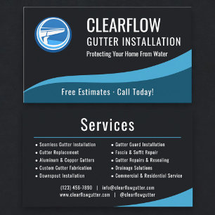 Professional Gutter Installation Company Business Card