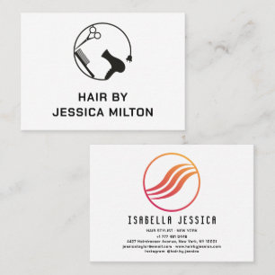 Professional Hair Salon Elegant Salon Business Card